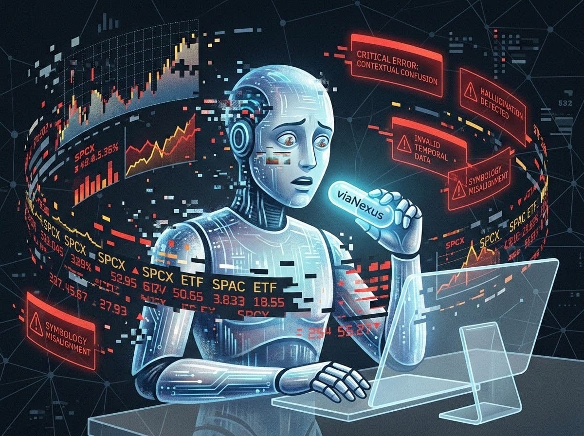 Why Capital Markets AI Requires a Semantic Layer: Solving LLM Hallucinations and Temporal Symbology with viaNexus